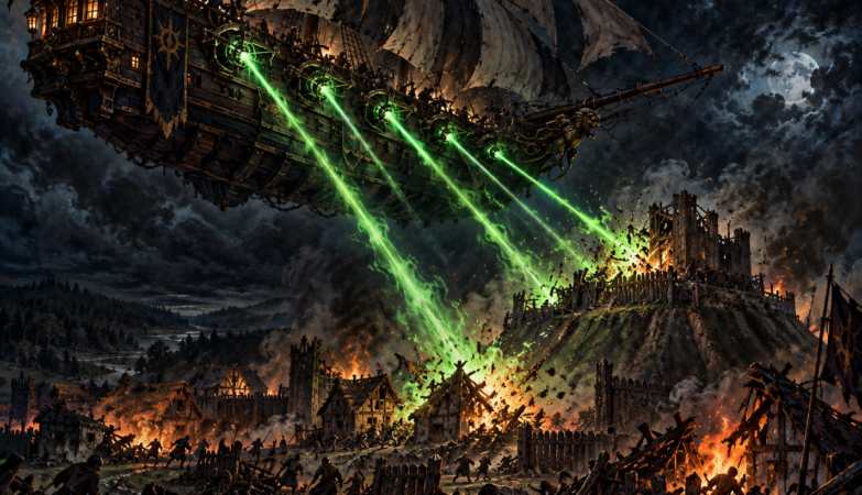 Airship attack on Sagath camp